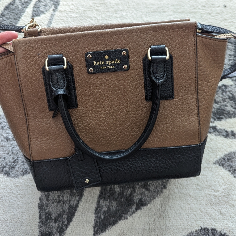 Kate Spade Brown and Black Leather Hand Bag